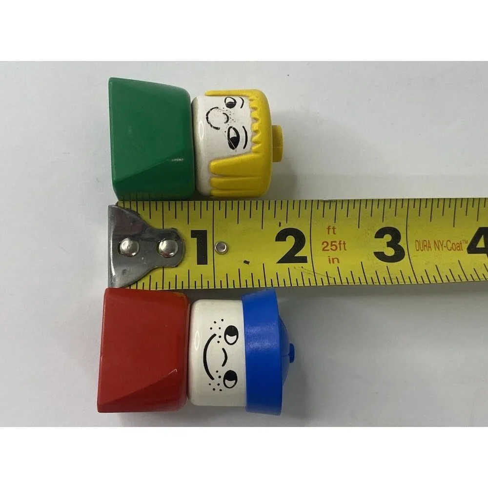 Duplo Lego Sailor And Boy W/ Blonde‎ Hair Vintage Red & Green Lot Of 2